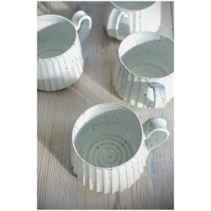 Rillet kaffekopp, lys