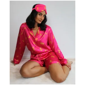 Fuksia & Ananas pysjamasoverdel M