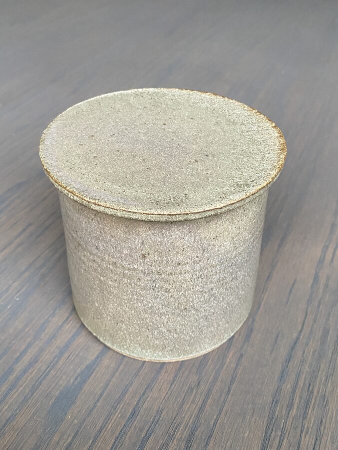 Smørkrukke, grå matt - Bilde 2