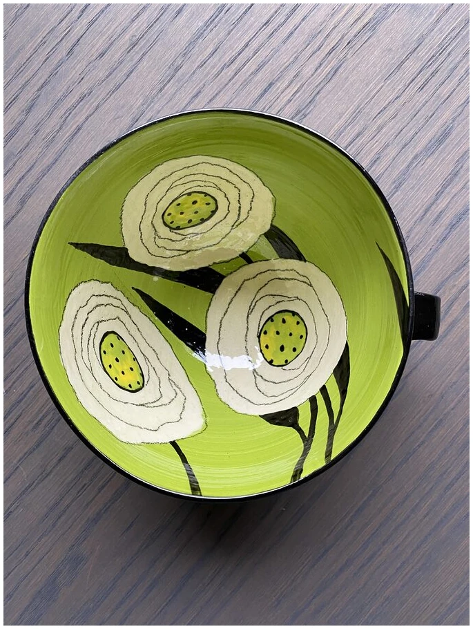 Tekopp 1, blomster