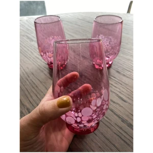 Drikkeglass med fargedryss