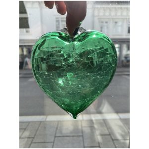 Hjerte, grønt krakkelert