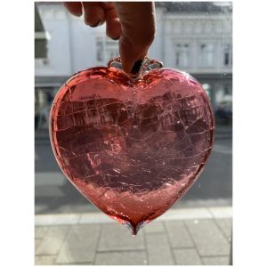 Hjerte, rosa krakkelert